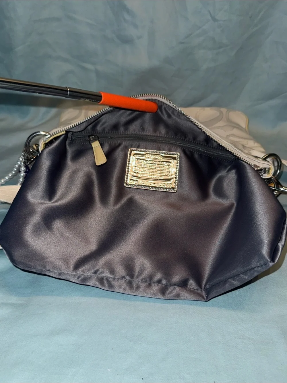Coach Poppy Signature Sateen Hippie Crossbody Bag